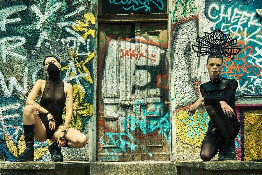 Berlin Freiheit editorial — graffiti doorway