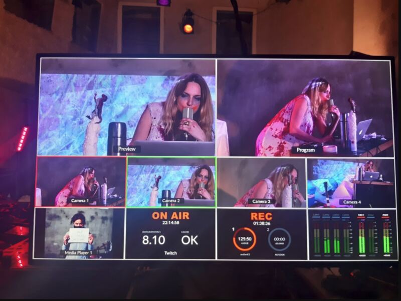 T.A.T.V. live switcher multiview, ON AIR