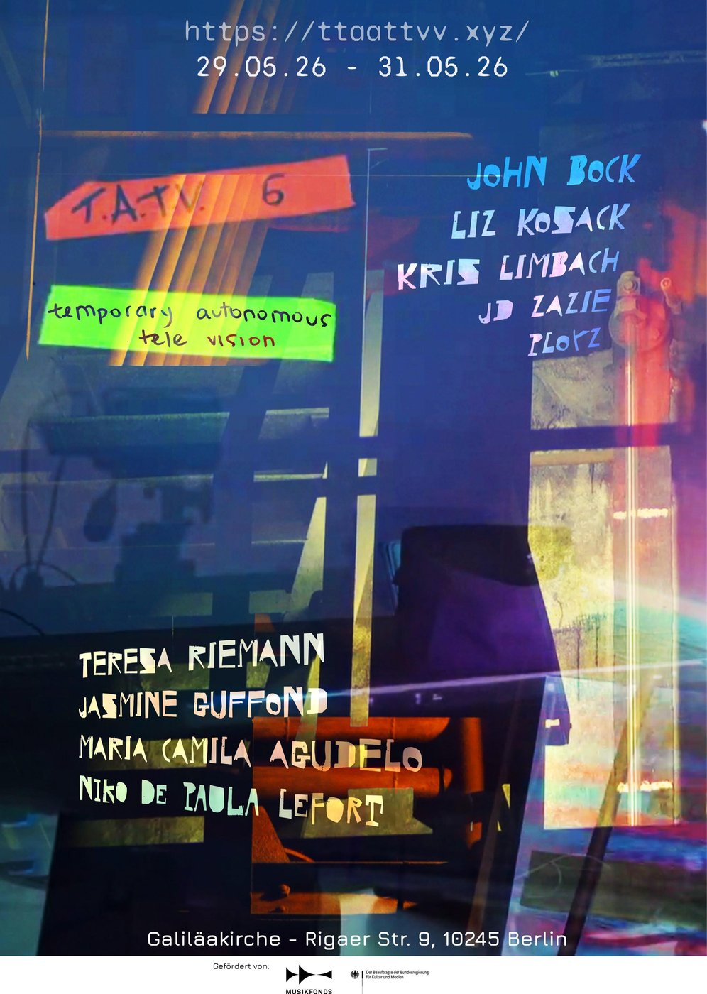 T.A.T.V. 6 poster — Galiläakirche, Berlin, May 2026