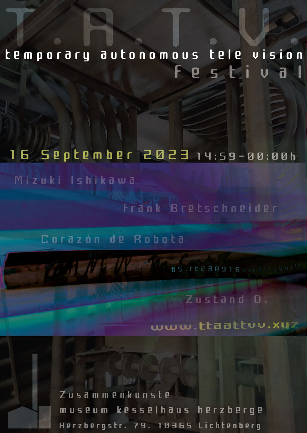 T.A.T.V. Festival poster — September 2023, Kesselhaus Herzberge