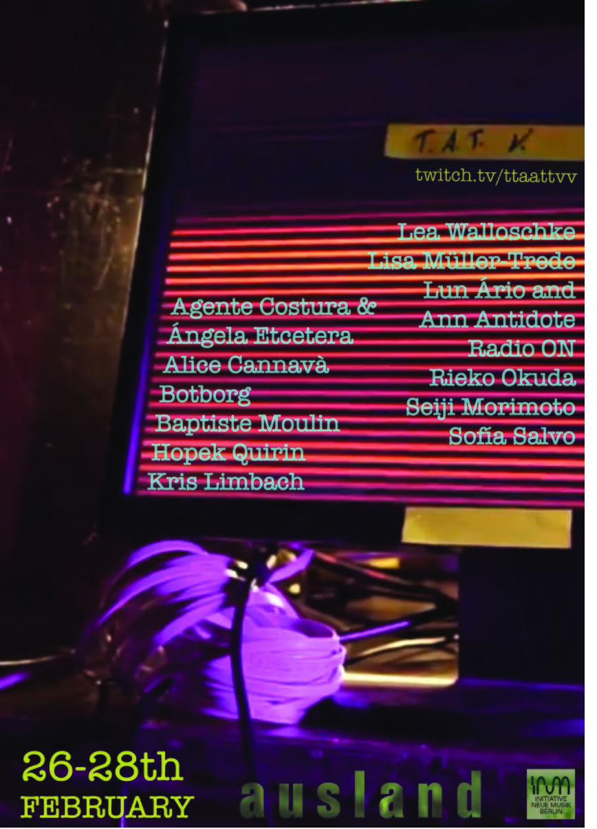 T.A.T.V. poster — February edition at ausland