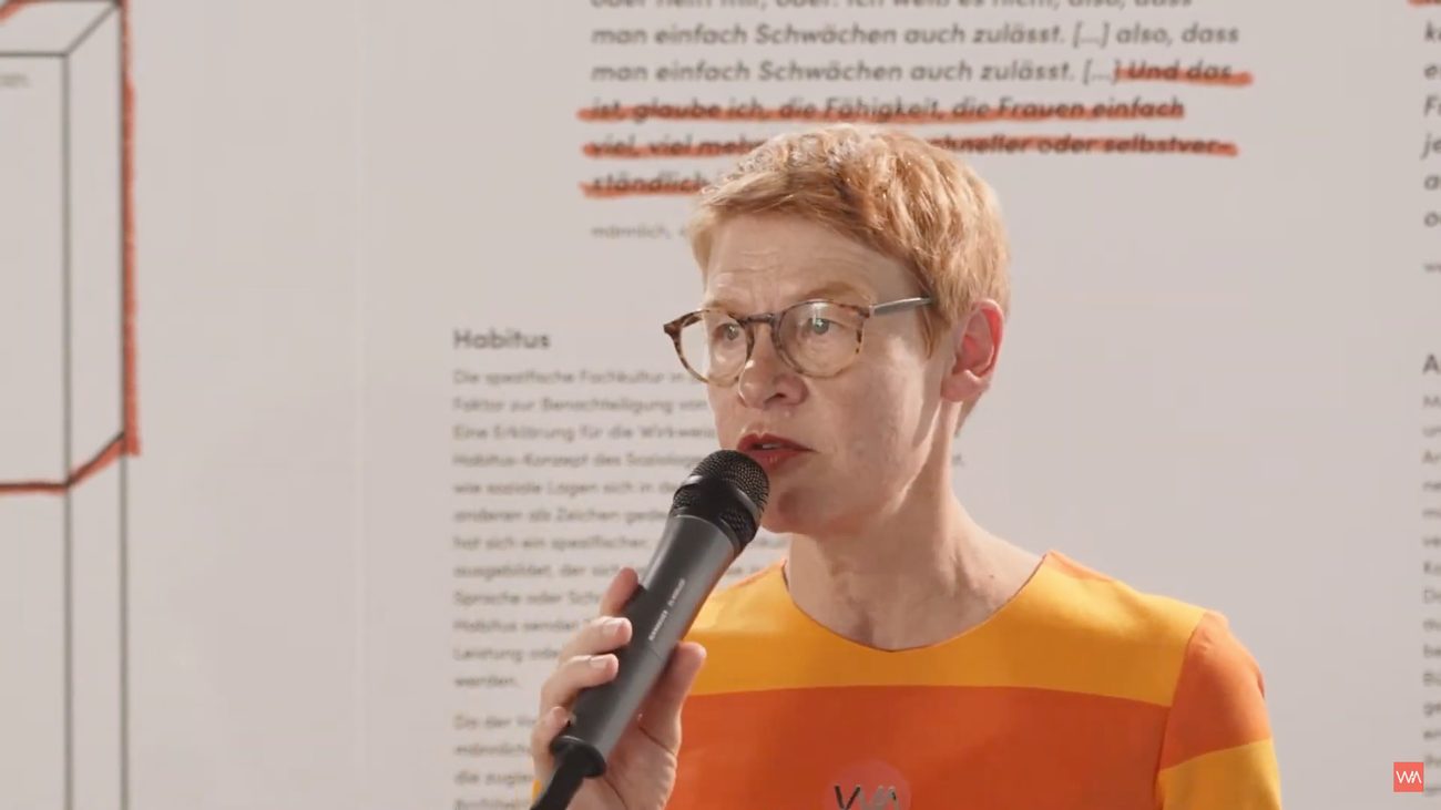WIA Berlin — speaker with the Habitus panel behind